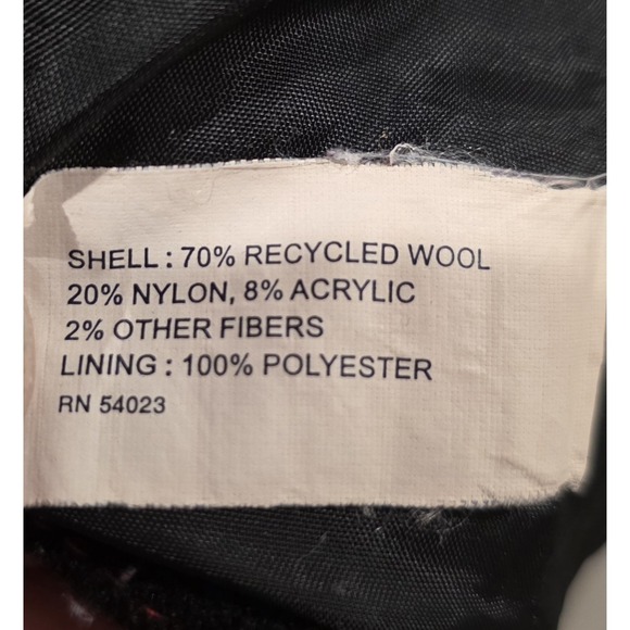 Gap Women's Buffalo Plaid Wool Coat Red Black Double Breasted Jacket XL - Picture 7 of 9